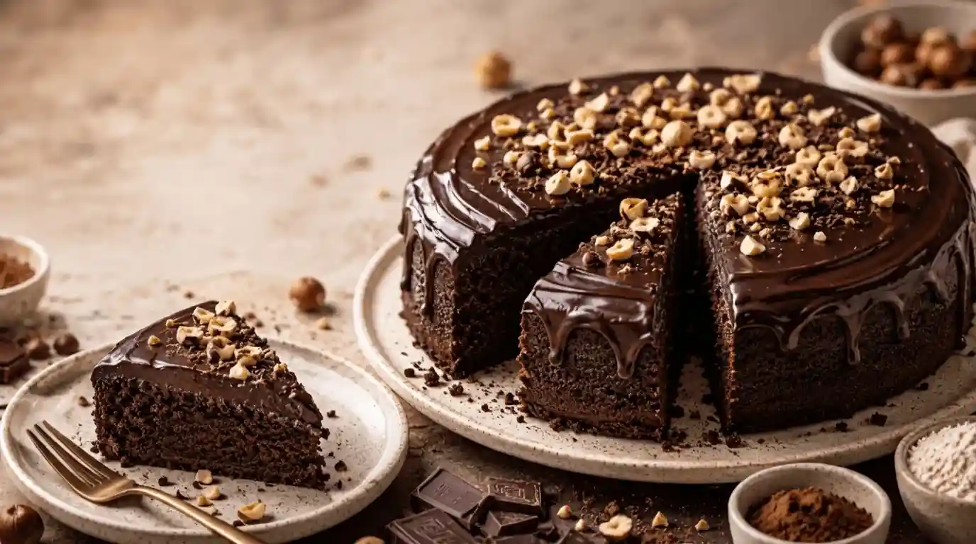 Buckwheat Chocolate Cake with Ganache